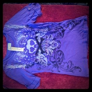 Purple skull tee